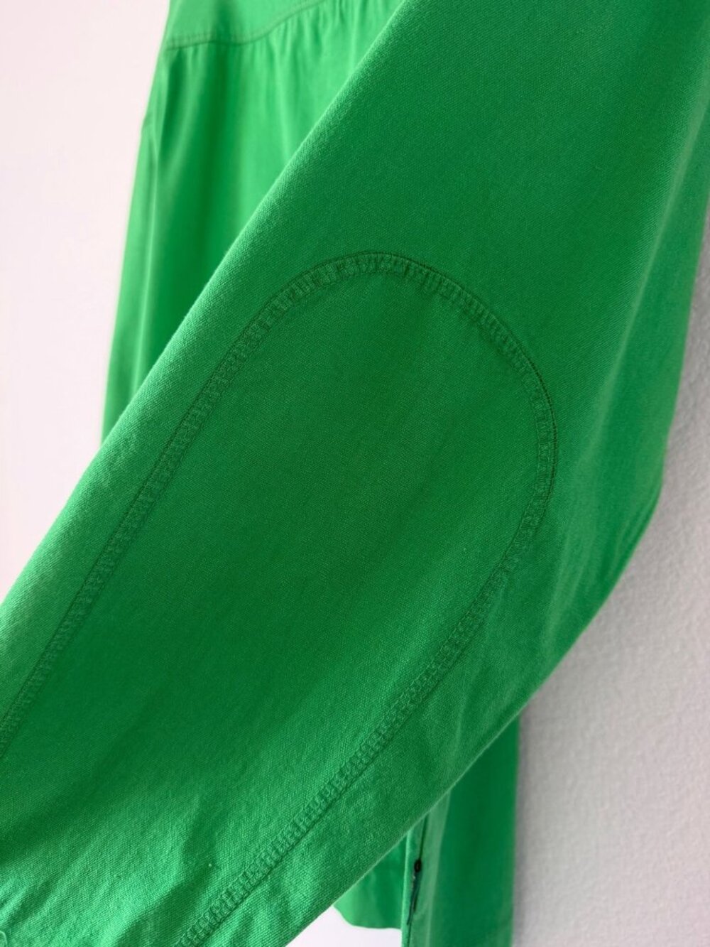 Gene Ewing Bis 100% Cotton 3/4 Sleeve Round Neck Green Blouse Women's Size M - Picture 7 of 9
